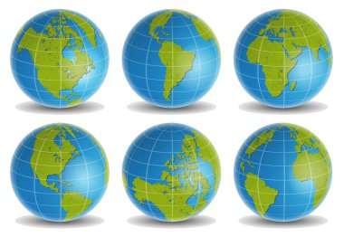 küreler kümesi, sadece vektör illüstrasyon 