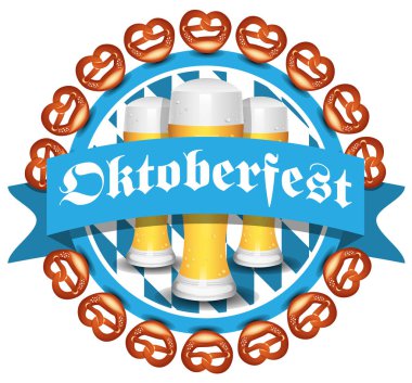 Oktoberfest afiş, sadece vektör illüstrasyon 