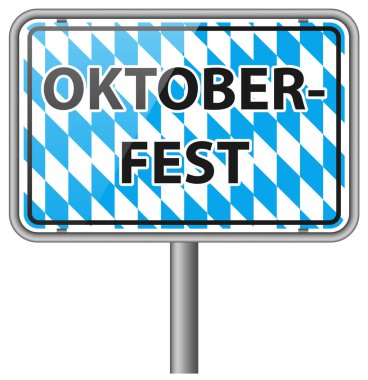 Oktoberfest işareti, sadece vektör illüstrasyon 