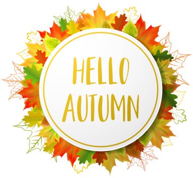 Sonbahar afiş, sadece vektör illüstrasyon      