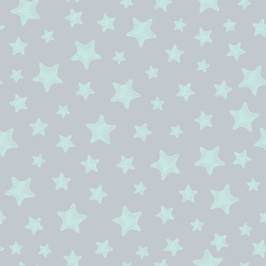 yıldız dikişsiz desen, sadece vektör illüstrasyon 