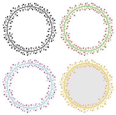 metin için alan ile berry daireler, sadece vektör illüstrasyon      