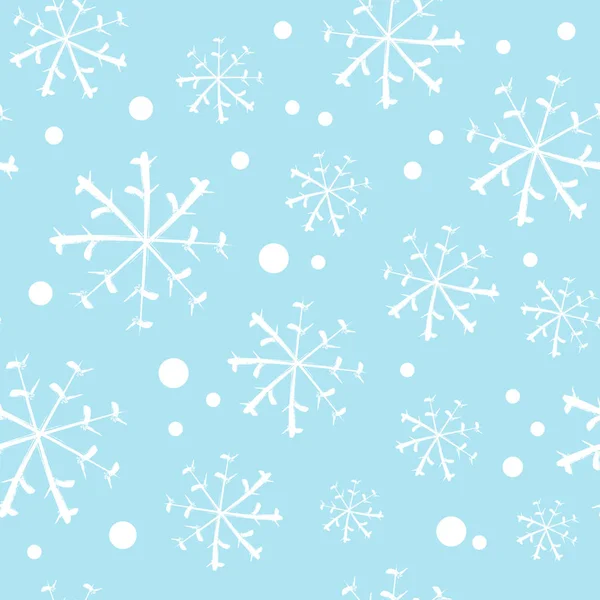 Flocons Neige Motif Sans Couture Avec Espace Copie — Image vectorielle