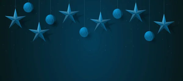 Stars Balls Decorations Simply Vector Illustration — Stock Vector