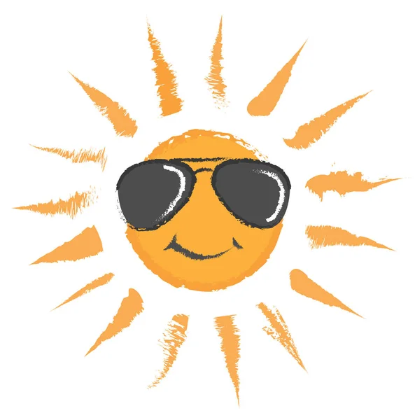 Sol Óculos Pretos Simplesmente Ilustração Vetorial — Vetor de Stock