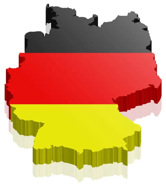 Deutschland Staat Einfach Vektorillustration — Stockvektor