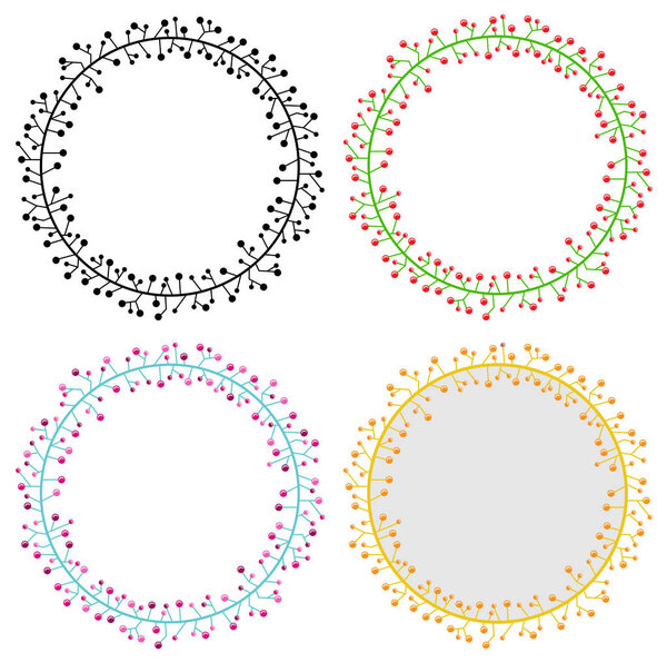 berry circles with space for text, simply vector illustration      
