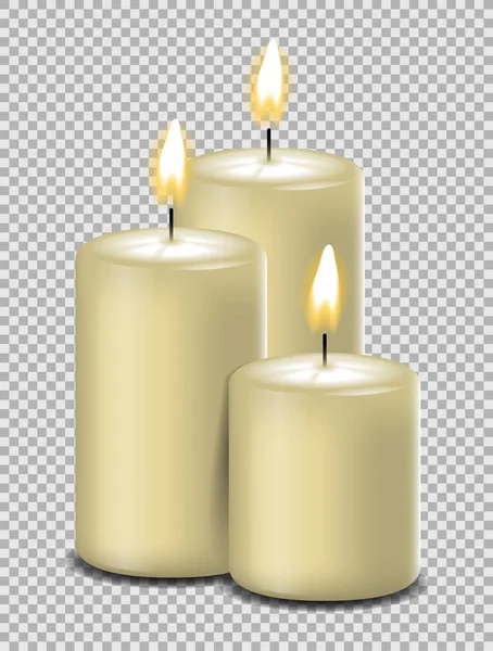 Candles Bright Simply Vector Illustration — Stock Vector