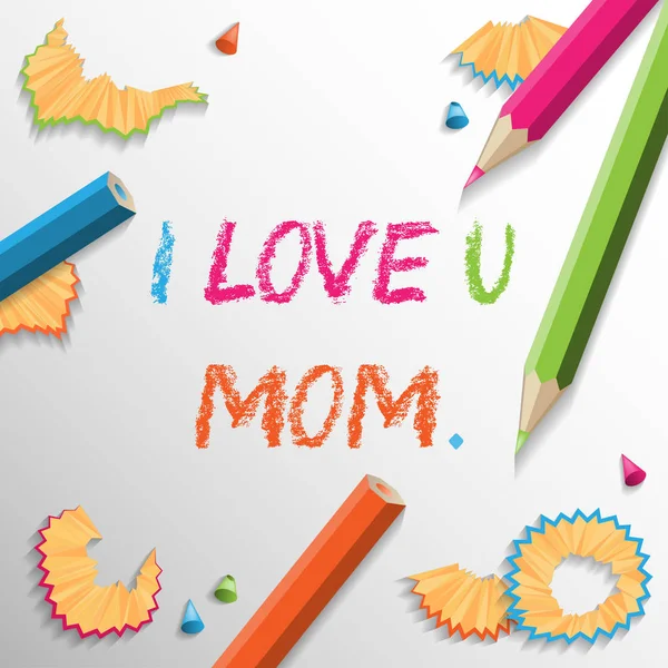 Amo Mamma Lettering Semplicemente Illustrazione Vettoriale — Vettoriale Stock