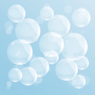 Vektör yıkama arka plan, maden suyu ve sabun köpüğü