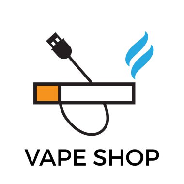 Vape shop kayıt, vektör elektronik sigara çizim
