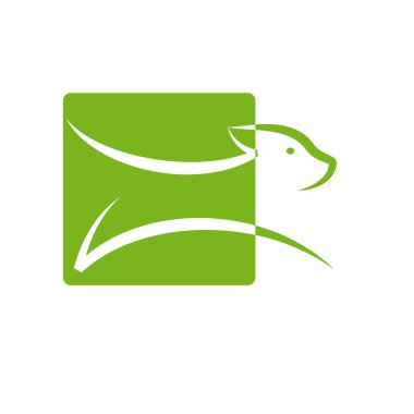 Vektör üye köpek çalışan soyut, çerçeve dışarı almak