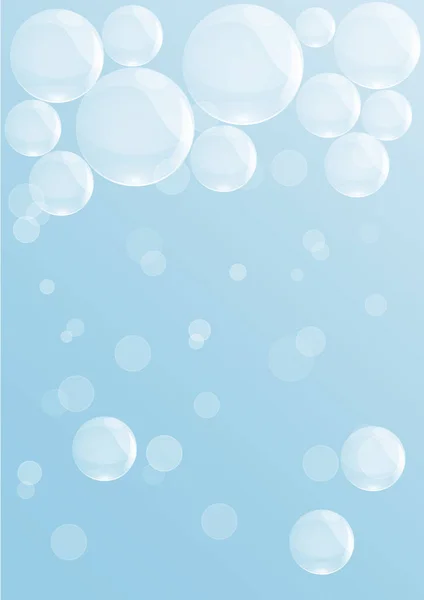 Lavado Vector Fondo Vertical Agua Mineral Burbujas Jabón — Vector de stock