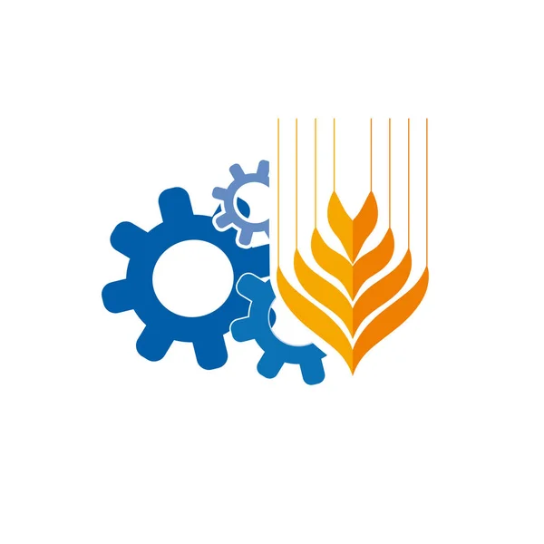 Pojem Biotechnologie Pšenice Vybavení Abstraktní Vektor Znamení — Stockový vektor