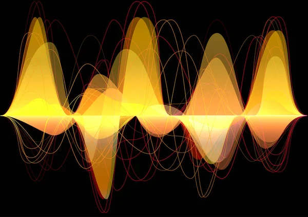 Ondas Energia Contexto Abstrato —  Vetores de Stock