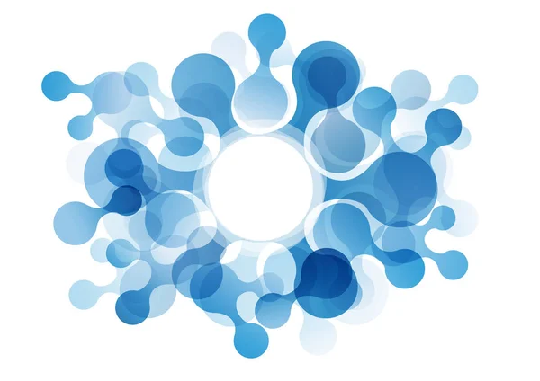 Vektor Abstrakter Hintergrund Mit Blauen Kreisen — Stockvektor
