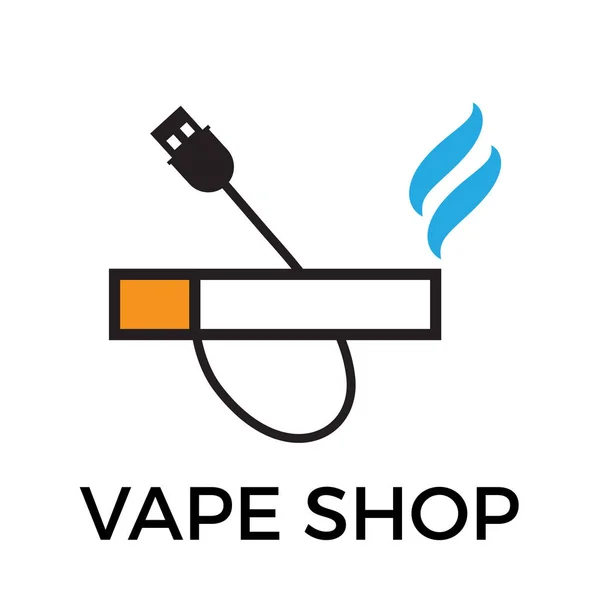 Vape Shop Sign Vector Electronic Cigarette Illustration — Stock Vector