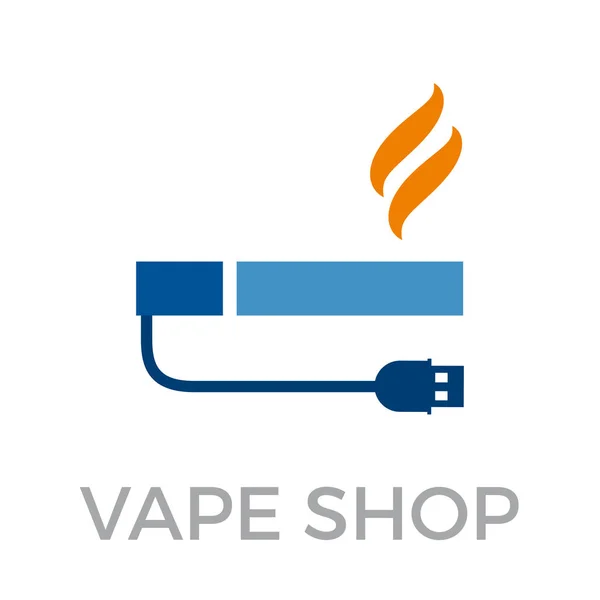 Vape Shop Sign Vector Electronic Cigarette Illustration — Stock Vector