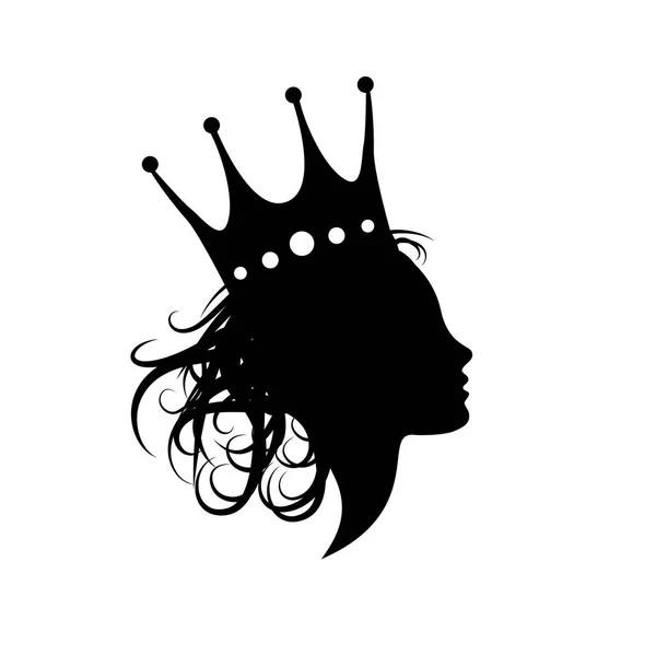 Vector Sign Queen Crown Fashion Beauty Concep — Stock Vector