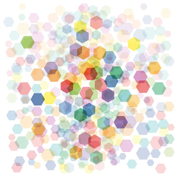 矢量抽象背景与六边形 模糊光效应 — 图库矢量图片