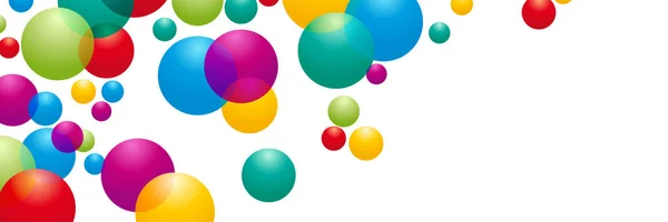 Abstract Vector Banner Geometrische Achtergrond Kleur Met Ballonnen — Stockvector