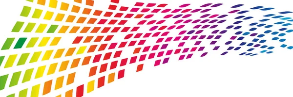 Abstrakta Vektor Banner Begreppet Nätverk Geometriska Färgbakgrund Med Rutor — Stock vektor