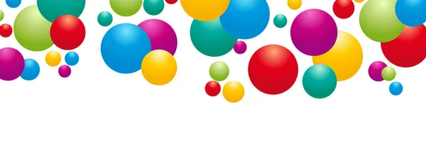 Abstrakta Vektor Banner Färg Geometrisk Bakgrund Med Ballonger — Stock vektor