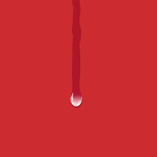 Larme Pleurs Sur Feuille Rouge Concept Tristesse Souffrance Fond Vectoriel — Image vectorielle