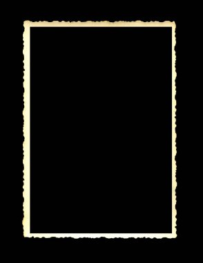 İçi boş vintage karesi için kırpma yolu ile eski fotoğraf