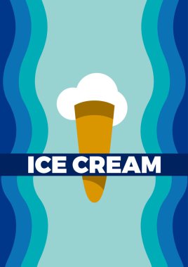 Vektör soyut vintage Ice cream, poster ya da kapak için arka plan. 