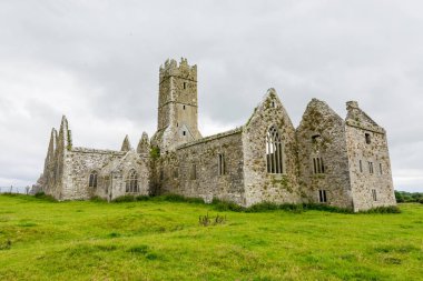 İrlanda'nın Landascapes. Friary Ross Galway kalıntıları saymak