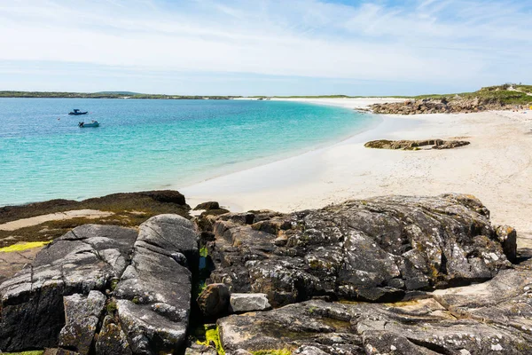 İrlanda'nın Landascapes. Roundstone, Connemara Galway County beyaz kum