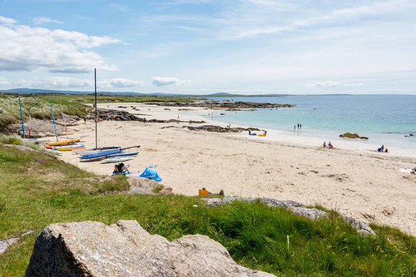 İrlanda'nın Landascapes. Roundstone, Connemara Galway County beyaz kum