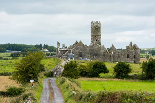 İrlanda'nın Landascapes. Friary Ross Galway kalıntıları saymak