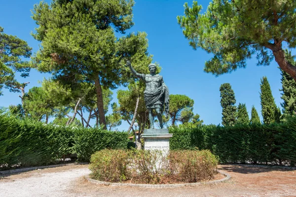 Fano Pesaro Marche Itália Estátua Augusto — Fotografia de Stock