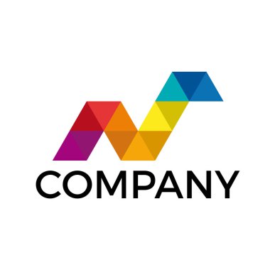 Vektör soyut geometrik işaretiyle üçgenler, yılan şeklinde