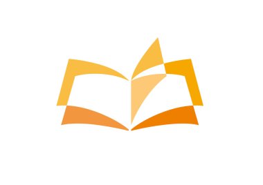 Vektör kitap ve yazar. Basit soyut şekiller