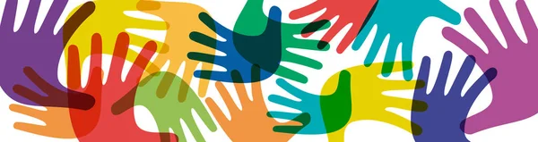Teamwork Offene Hände Solidaritätskonzept Hintergrund — Stockvektor