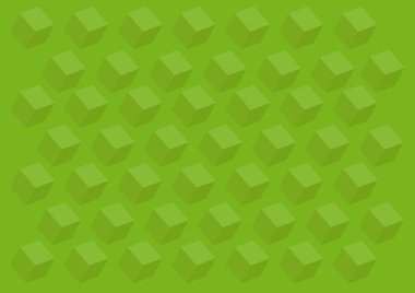 Vektör geometrik arka plan, küpleri yeşil