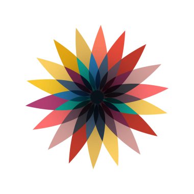 Vektör işareti çiçek sonbahar, soyut şekli