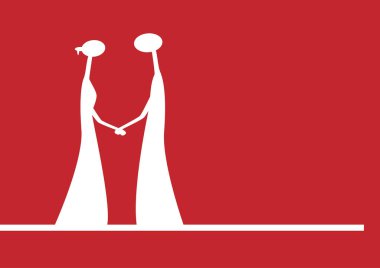 Stilize karakter aşıklar profil