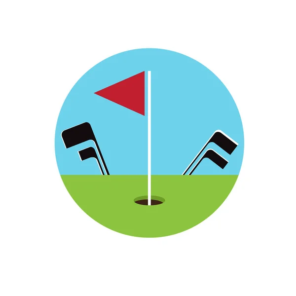 Vektor Jel Absztrakt Golf Club — Stock Vector