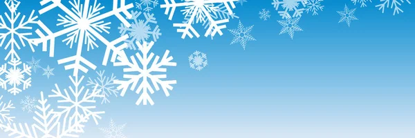 Banner Vektor Biru Latar Belakang Musim Dingin Dengan Dan Salju - Stok Vektor