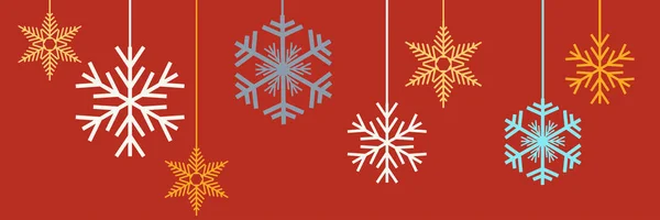 Vektor Banner Bunter Winter Und Weihnachtshintergrund Mit Eis Und Schnee — Stockvektor