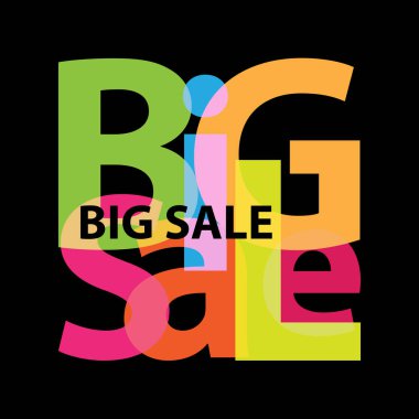 Vektör büyük satış. Kırık metin