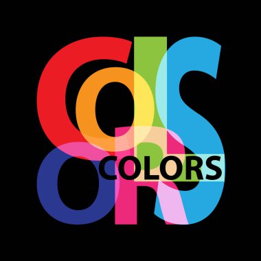 Vektör renkler. Kırık metin