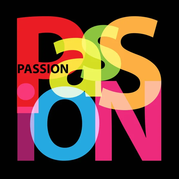 Passion Vectorielle Texte Rompu — Image vectorielle