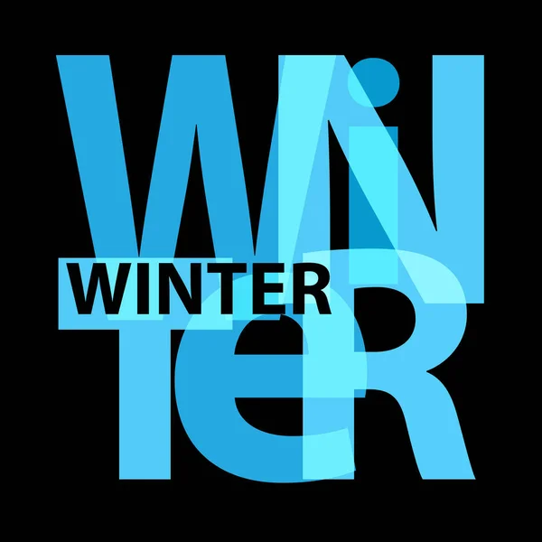 Vector Winter Gebroken Tekst — Stockvector