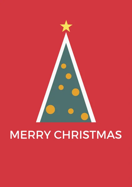 Sfondo Vettoriale Geometrico Poster Copertina Buon Natale Abete Forme Astratte — Vettoriale Stock