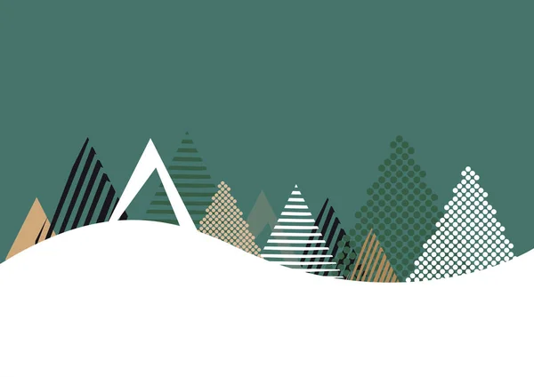 Weihnachten Abstrakte Vektorillustration Hintergrund Winterlandschaft — Stockvektor